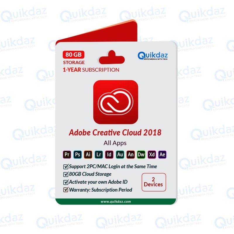 Adobe Creative Cloud 2018 Subscription 1 Year | All Apps (Your Adobe ID)