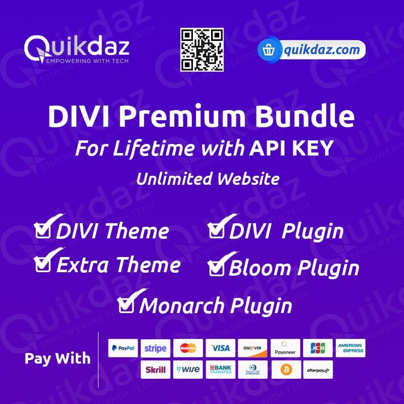 DIVI Premium Bundle For Lifetime with API Key