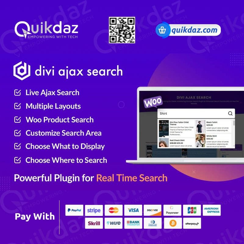 Divi Ajax Search Plugin